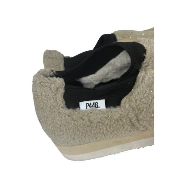 P448 Baby Lama Teddy Off White Vibram Sole Slip On Shoe Size 10 /EU 41 Slipper - Picture 6 of 10